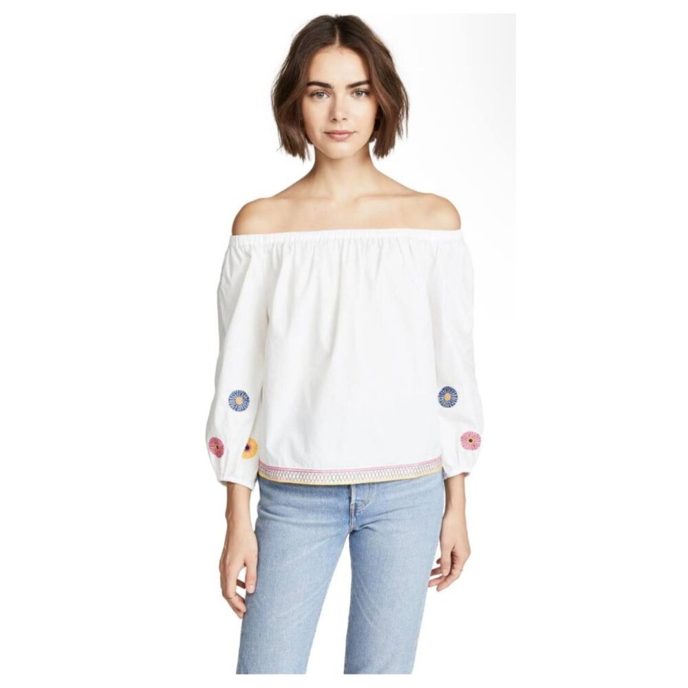 Madewell Embroidered Off-the-Shoulder Top